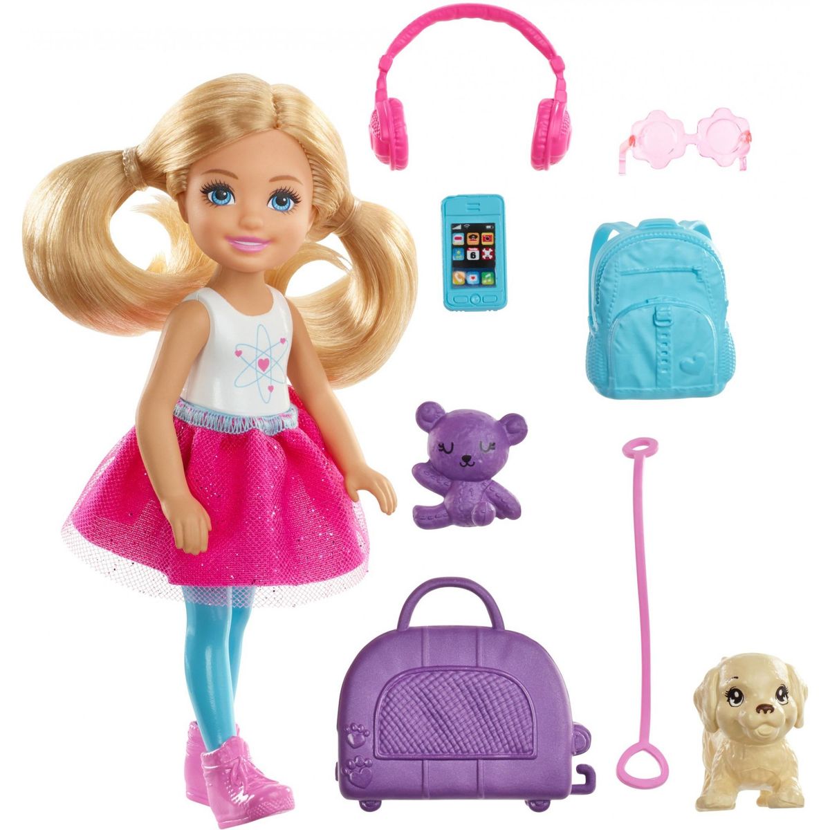 [送料無料] Barbie Chelsea Doll &amp; Travel Set with Puppy &amp; Accessories チェルシードール＆トラベルセット パピー＆アクセサリー付き [楽天海外通販] | Barbie Chelsea Doll &amp; Travel Set with Puppy &amp; Accessories