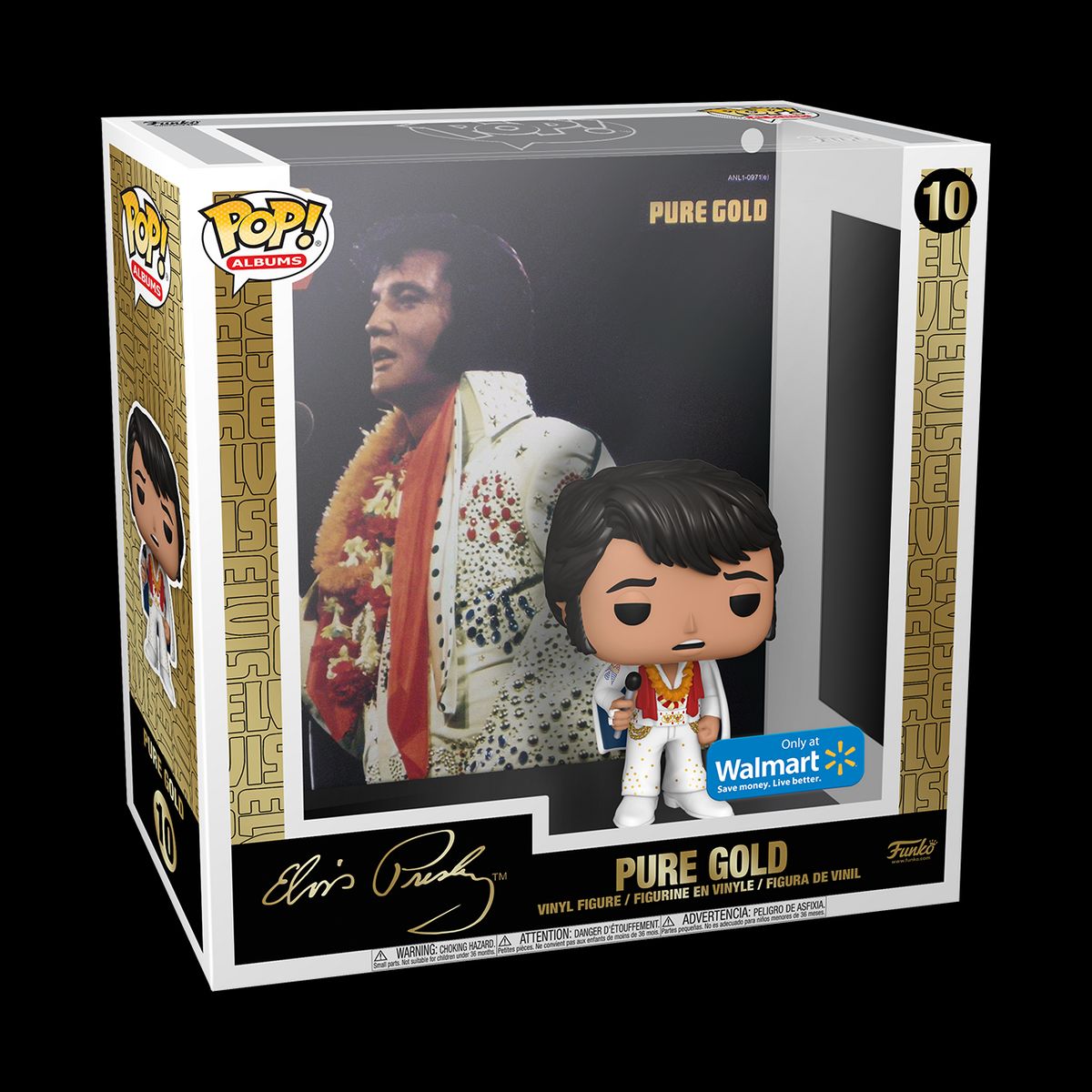 | Funko POP!アルバムElvis - Pure Gold - Walmart Exclusive 輸入元はこちらです。 Funko | ※商品の仕様やパッケージは予告なく変更になる場合がございます。 ※化粧箱に破損があっても内容品に問題が無い場合は返品・交換を承ることはできません。 【重要】注意事項（ご購入前に必ずお読みください。） ・当店でご購入された商品は、原則として、「個人輸入」としての取り扱いになり、全てアメリカのカリフォルニア州からお客様のもとへ 直送されます。 ・個人輸入される商品は、全てご注文者自身の「個人使用・個人消費」が前提となりますので、ご注文された商品を第三者へ譲渡・転売することは法律で禁止されております。 ・通関時に関税・輸入消費税が発生した場合は当店が負担いたします。お客様にお支払いいただく関税・輸入消費税はございません。 ・前払いの場合はご入金日から、それ以外の場合はご注文日から7日以内に国際発送、17日以内にお届け予定です。商品の在庫状況やアメリカ国内での配送状況、通関の状況等によって、商品のお届けまでに17日以上かかる場合がございます。 ・住所不明・長期不在・受取拒否などお客様のご都合で商品を受け取りされず、配送会社のセンターへ商品が返送された場合、当店が定める期日までにお客様から配送会社へ再配達のご連絡をして頂けない場合はご注文をキャンセルさせて頂きます。その場合でもアメリカからの商品の発送費用や返送費用などは請求させて頂きます。 ＊色がある商品の場合、モニターの発色の具合によって実際のものと色が異なって見える場合がございます | Funko POP! Albums: Elvis - Pure Gold - Walmart Exclusive Imported By Funko