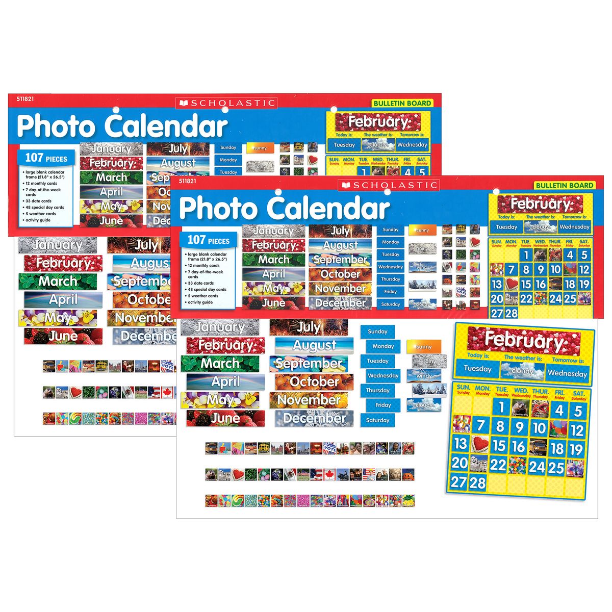 楽天Walmart 楽天市場店[RDY] [送料無料] Scholastic Teacher Resources Photo Calendar Bulletin Board ティーチャー・リソース・フォト・カレンダー・ブレティンボード 2セット [楽天海外通販] | Scholastic Teacher Resources Photo Calendar Bulle