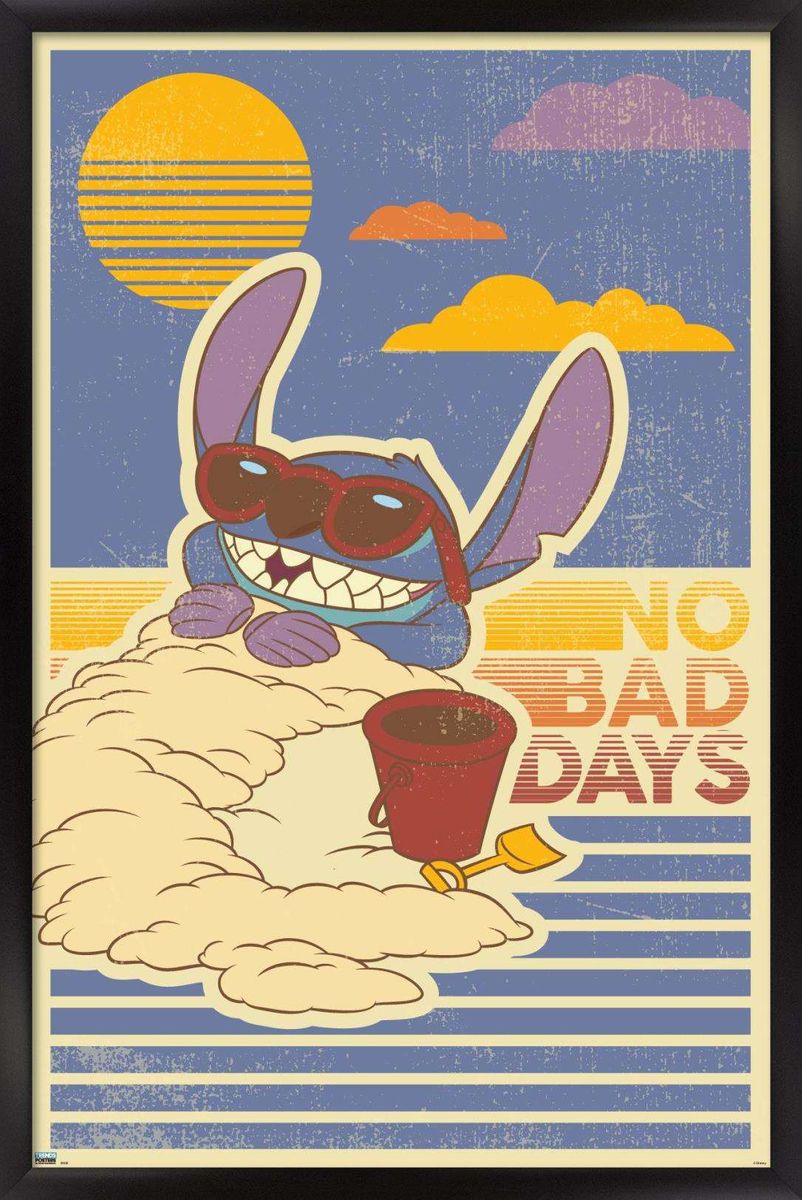 [送料無料] Disney Lilo and Stitch - No Bad Days Wall Poster, 22.375