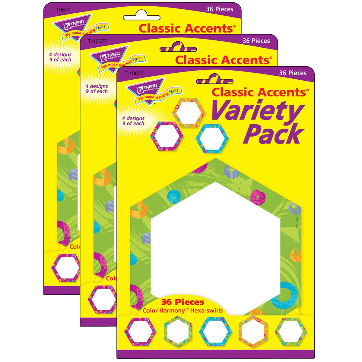 楽天Walmart 楽天市場店[RDY] [送料無料] TREND Color Harmony Hexa-swirls Classic Accents バラエティパック 108個セット [楽天海外通販] | TREND Color Harmony Hexa-swirls Classic Accents Variety Pack, 108 Pieces