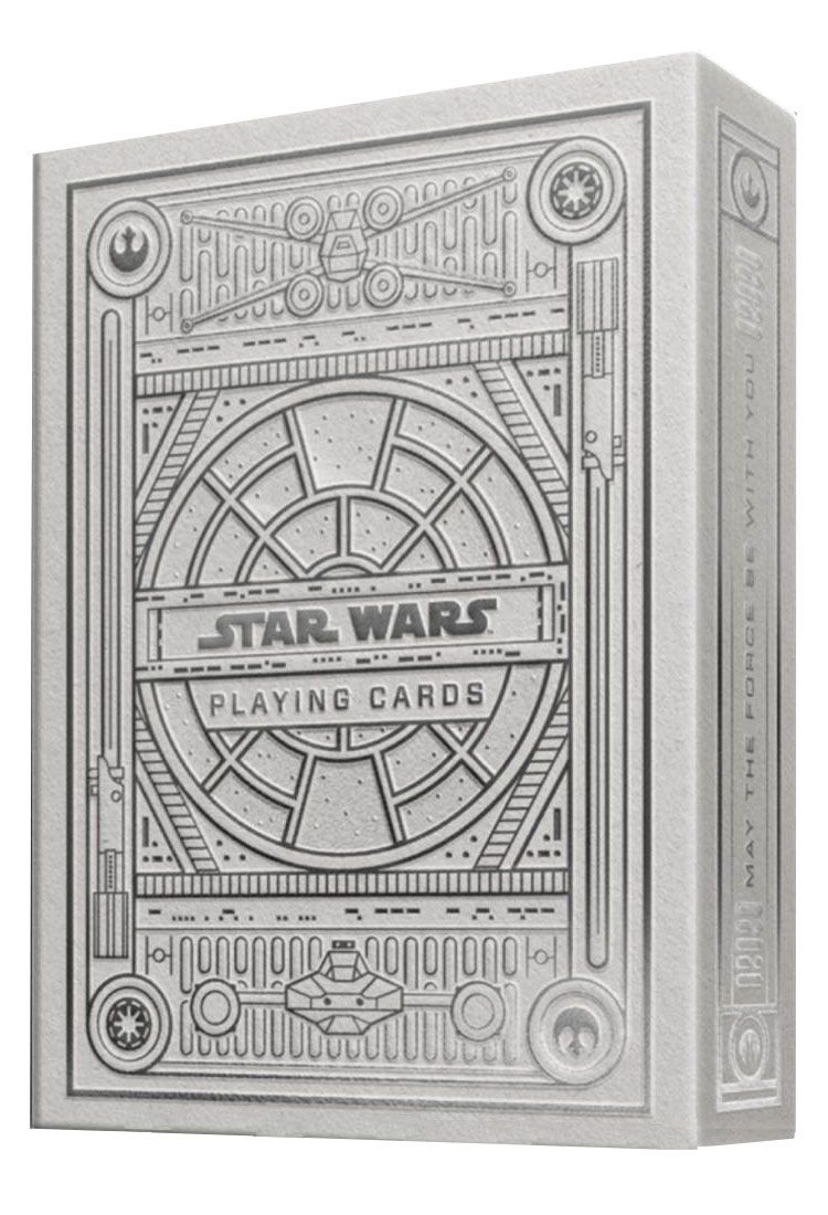 [RDY] [送料無料] スター・ウォーズ 白地に銀色のトランプ [楽天海外通販] | Star Wars Silver on White Playing Cards