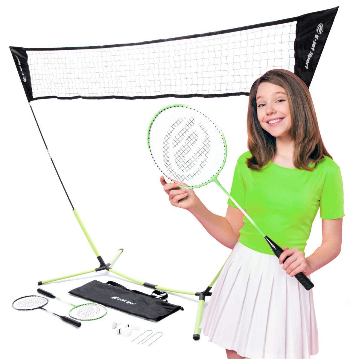RDY 送料無料 バドミントン ネット屋外ゲーム セット - ラケット シャトル コック コンボ ツール必要ありません ポータブル 楽天海外通販 Badminton Net Outdoor Game Set - Rackets Shuttlecocks C