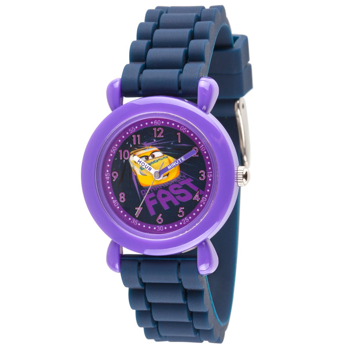 [送料無料] カーズ3 クルーズ・ラミレス・ボーイズ パープル・プラスチック・タイム・ティーチャー・ウォッチ ブルー・シリコン・ストラップ [楽天海外通販] | Cars 3 Cruz Ramirez Boys' Purple Plastic Time Teacher Watch, Blue Silicone Strap