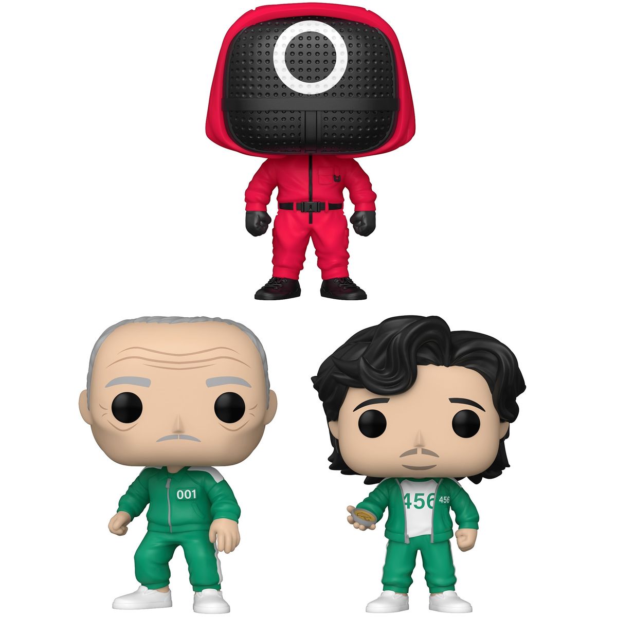   Funko ポップ!Television:イカゲームコレクターズセット - Netflix 3フィギュアセット同梱 プレイヤー456 プレイヤー001 仮面労働者  | Funko Pop! Television: Squid Game Collectors