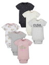 [送料無料] Wonder Nation ベビー女の子用半袖ボディースーツ 6枚組 [楽天海外通販] | Wonder Nation Baby Girl Short Sleeve Bodysuits, 6-Pack