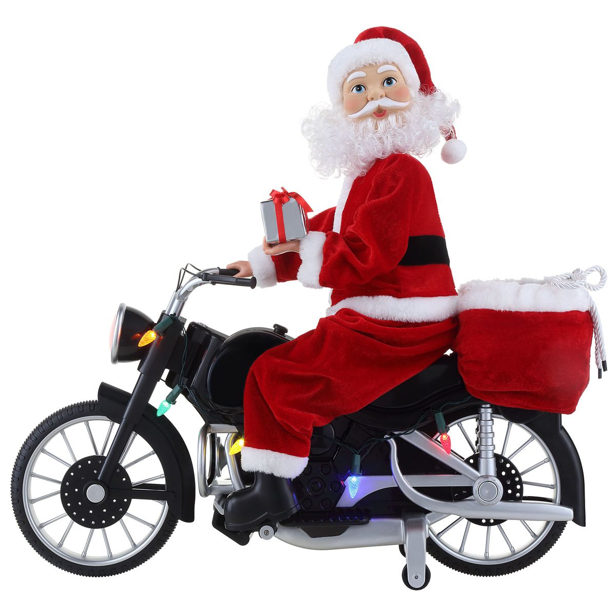 新品、本物、当店在庫だから安心】 Walmart ウォルマート アメリカ 米国ウォルマート  米国最大規模スーパーマーケットWalmart市場店取扱い希望商品のご意見受付中 送料無料 Mr. Christmas Motorcycling  Plush Santa 20
