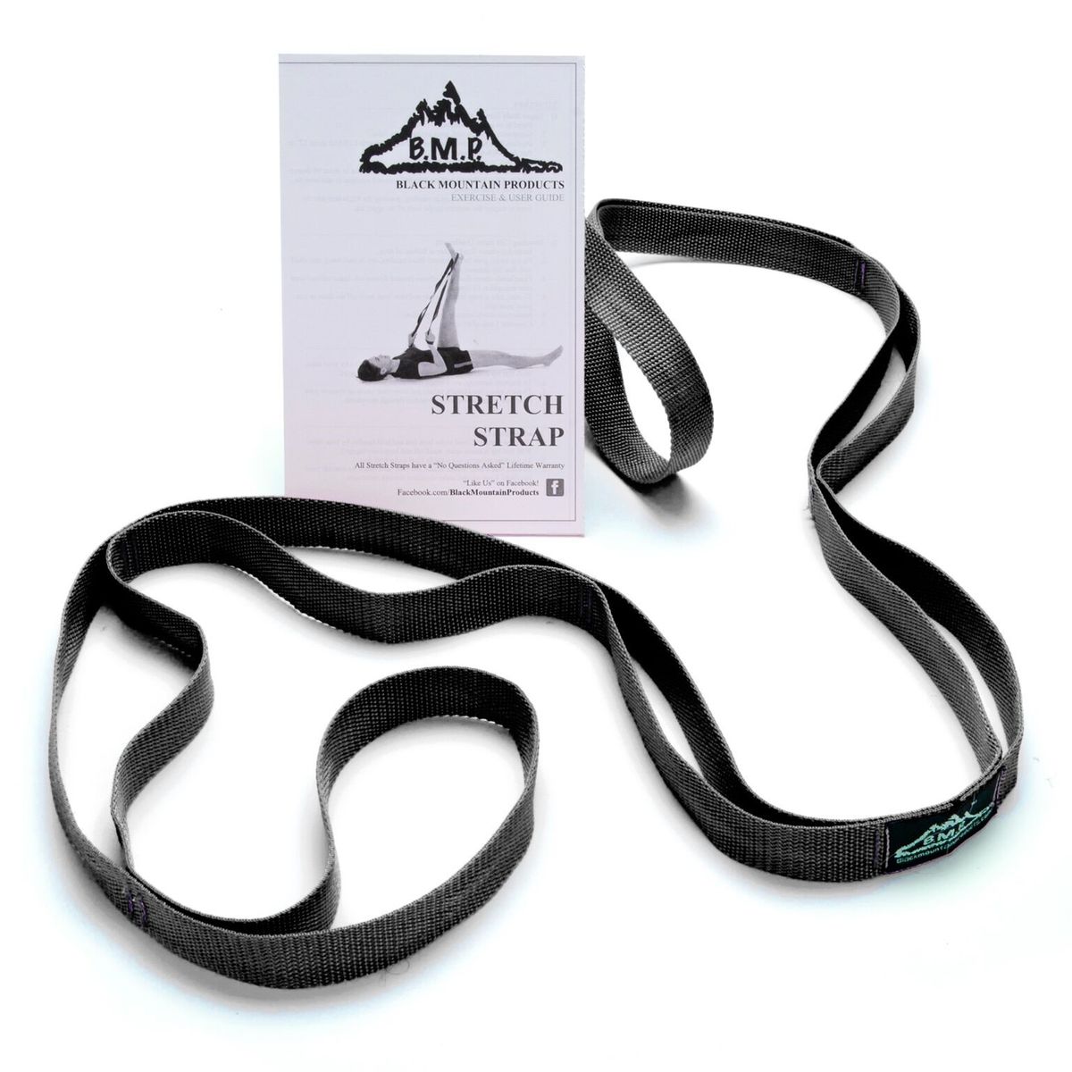 [RDY] [送料無料] Black Mountain Products ストレッチストラップ 取扱説明書付 ブラック [楽天海外通販] | Black Mountain Products Stretch Strap with Instruction Guide, Black