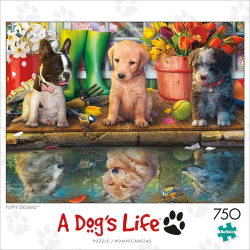 [̵] Buffalo Games A Dog's Life Puppy Dreams 750 Pieces Jigsaw Puzzle [ŷ] | Buffalo Games A Dog's Life Puppy Dreams 750 Pieces Jigsaw Puzzle