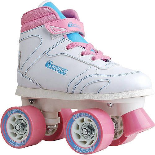 [RDY] [送料無料] Chicago Girls' Quad Roller Skates White/Pink/Teal Sidewalk Skates, Size 5. [楽天海外通販] | Chicago Girls' Quad Roller Skates White/Pink/Teal Sidewalk Skates, Size 5