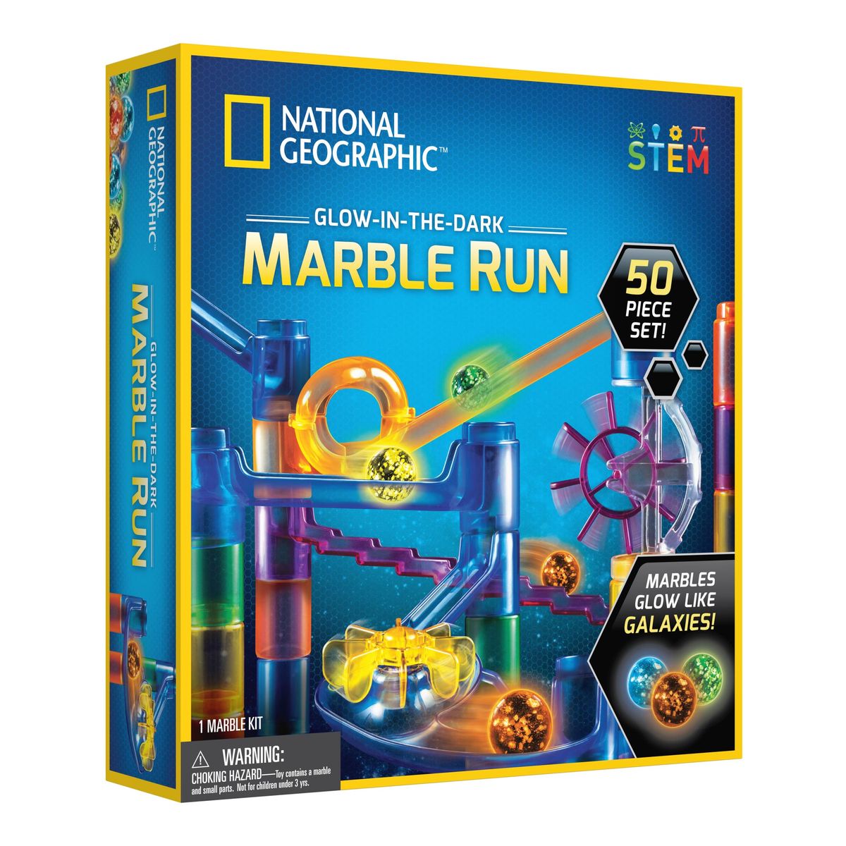 [RDY] [送料無料] ビー玉転がし マーブルラン Marble Run National Geographic Kids STEM Series Glowing Marble Run, 50ピースセット [楽天海外通販]
