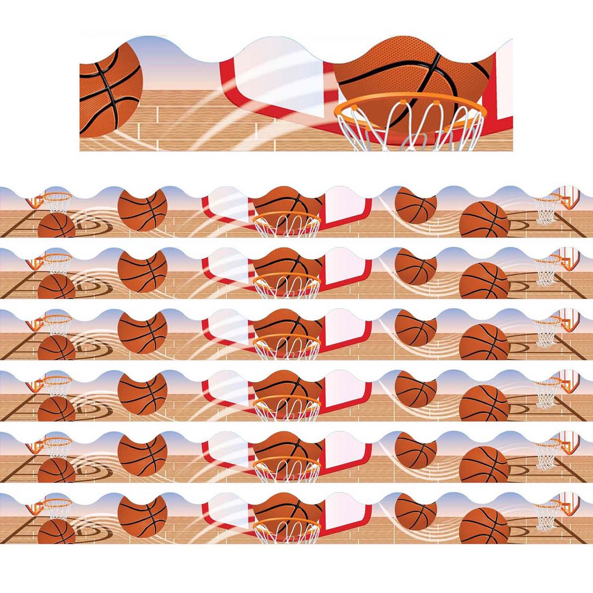 [RDY] [送料無料] Eureka バスケットボール デコトリム 72個セット [楽天海外通販] | Eureka Basketball Deco Trim, 72 Pieces