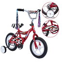 [送料無料] WonderPlay 男の子と女の子の自転車、12インチ、2-4歳のための子供の自転車、EVAタイヤ、コースターブレーキ付きトレーニングホイール レッド [楽天海外通販] | WonderPlay Boys and Girls Bike, 12 In. Kid's Bicycles for 2-4 Years Old, EVA Tires, Tr