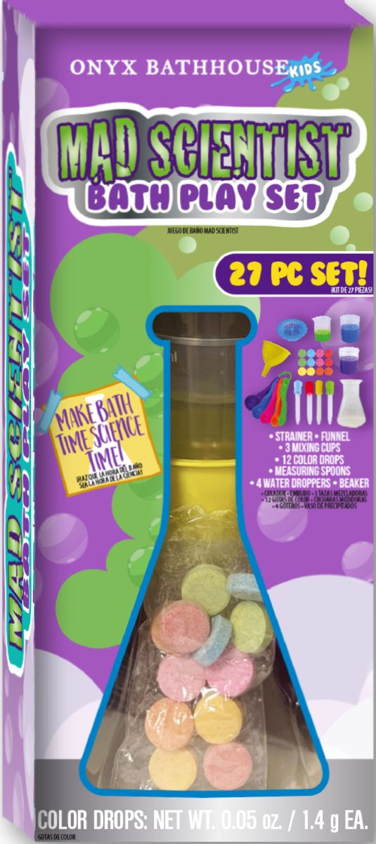 [RDY] [送料無料] オニキスバスハウスキッズ-27ピース-マッドサイエンティストバスプレイセット [楽天海外通販] | Onyx Bathhouse Kids- 27 Piece- Mad Scientist Bath Play Set