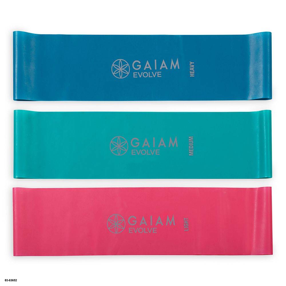 [送料無料] Evolve by Gaiam ループバンドキット、軽、中、重の抵抗レベルを含む、3個セット [楽天海外通販] | Evolve by Gaiam Loop Band Kit, Includes Light, Medium and Heavy Resistance Levels, 3 Pk