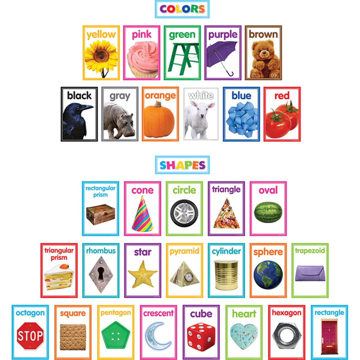 [RDY] [送料無料] Teacher Created Resources カラフルな写真の形と色のカード 掲示板 [楽天海外通販] | Teacher Created Resources Colorful Photo Shapes and Colors Cards Bulletin Board