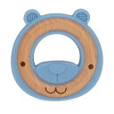 [送料無料] Nuby ナチュラル シリコンと木の歯固め ブルーベア [楽天海外通販] | Nuby Natural, Silicone and Wood Teether, Blue Bear