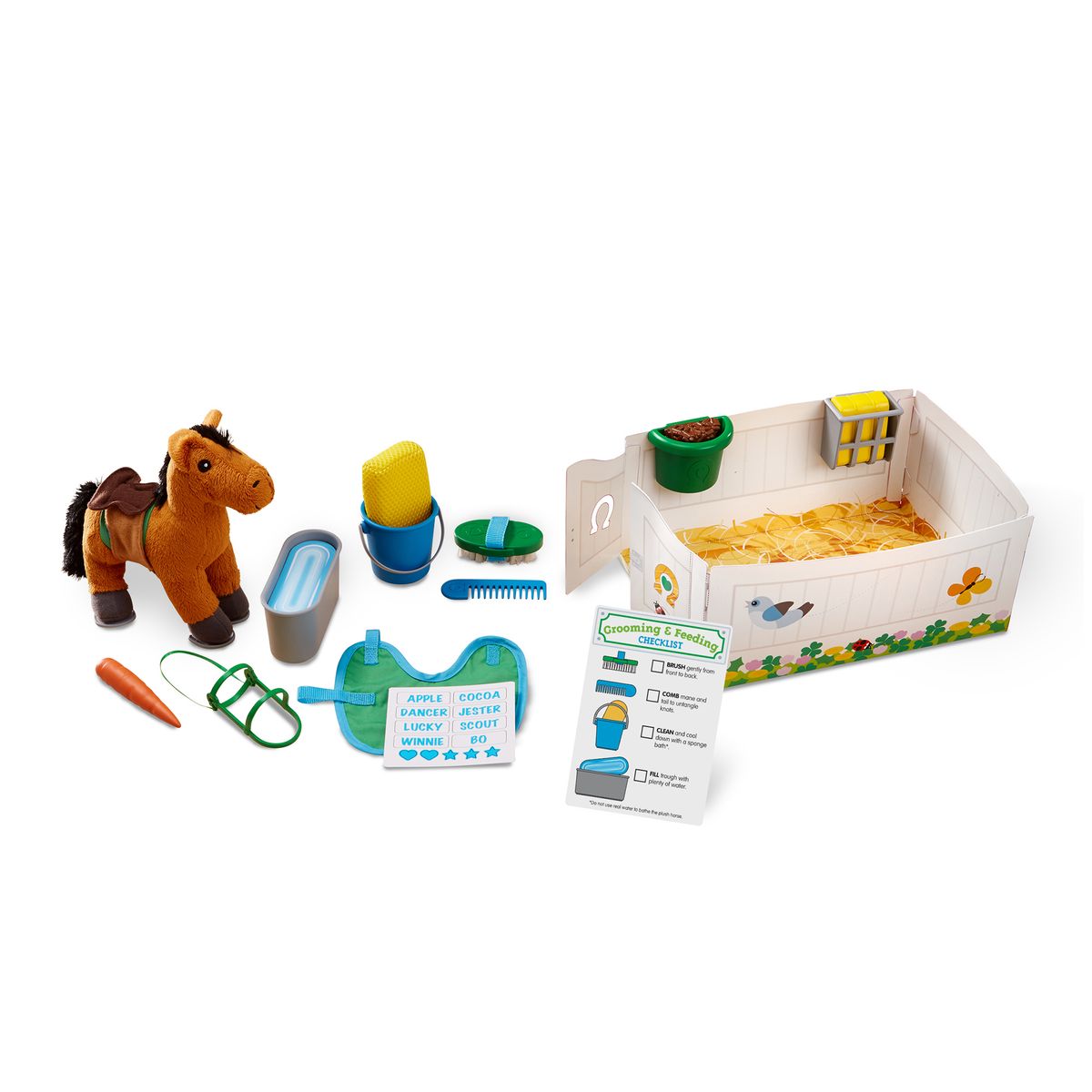 [RDY] [送料無料] Melissa &amp; Doug Feed &amp; Groom Horse Care Play Set with Plush Stuffed Animal 23 pcs [楽天海外通販] | Melissa &amp; Doug Feed &amp; Groom Horse Care Play Set With Plush Stuffed Animal 23 pcs