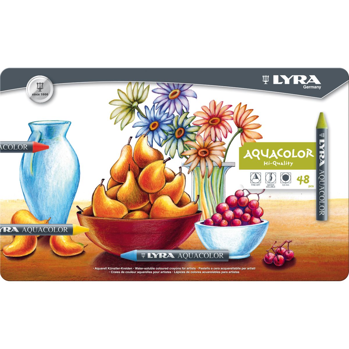 楽天Walmart 楽天市場店[RDY] [送料無料] LYRA アクアカラークレヨン48色セット [楽天海外通販] | Lyra Aquacolor Crayon Set, 48-Colors