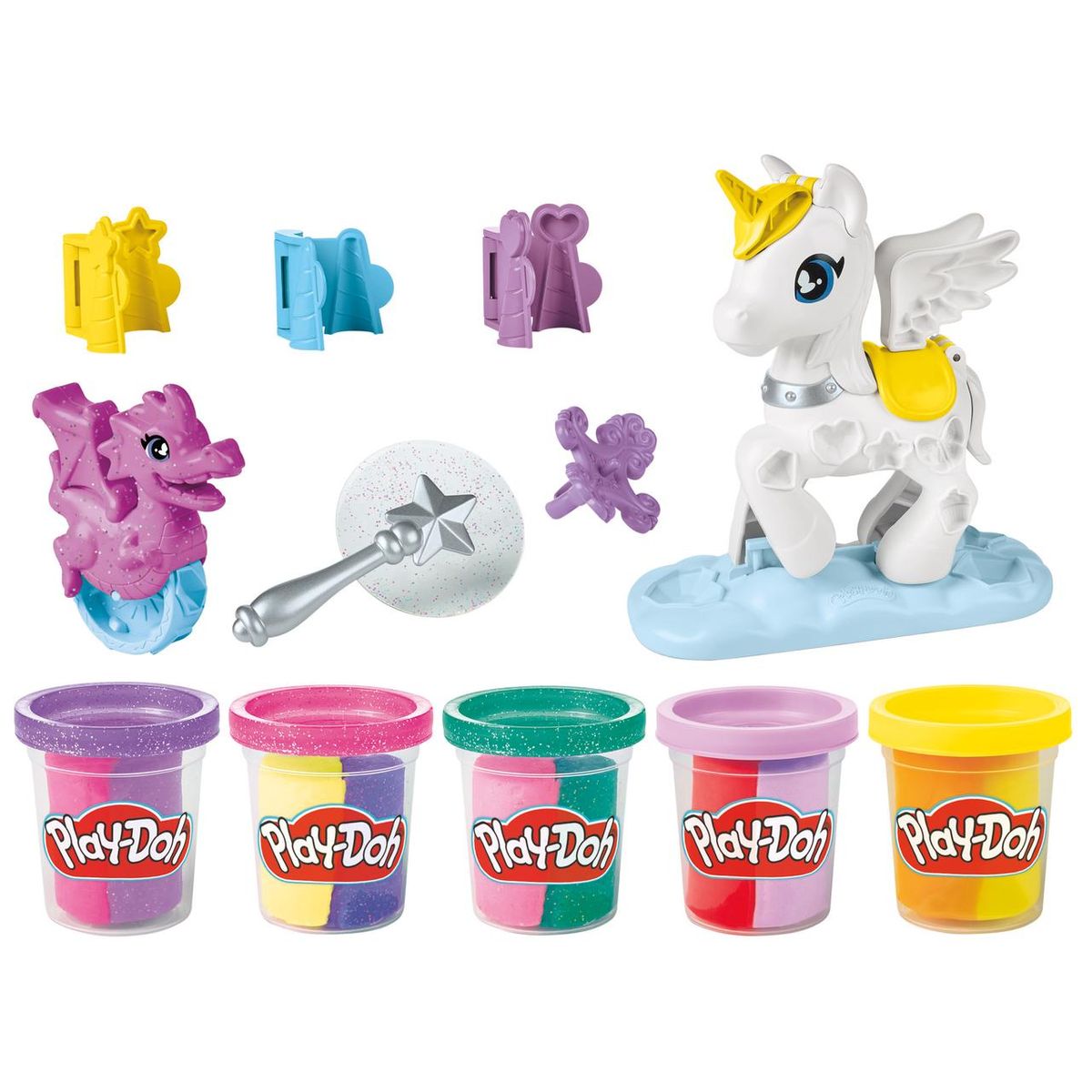 [送料無料] Play-Doh Magical Stylin' Unicorn Kids Playset, 5 Multicolor Cans マジカル・スタイリン・ユニコーン キッズ・プレイセット マルチカラー・カン [楽天海外通販] | Play-Doh Magical Stylin' Unicorn Kids Playset, 5 Multicolor Cansのサムネイル