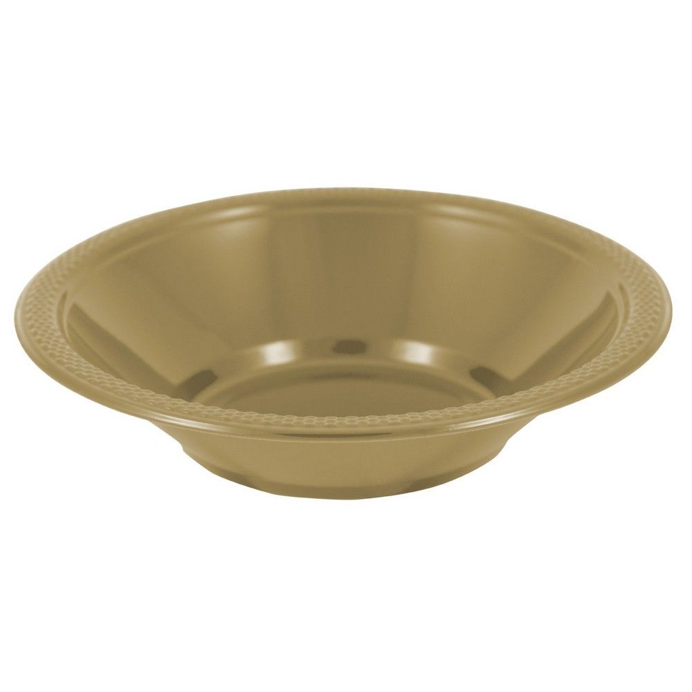 [RDY] [送料無料] JAM Paper Plastic Bowls, Gold, 20/パック, 小, 12 oz (7