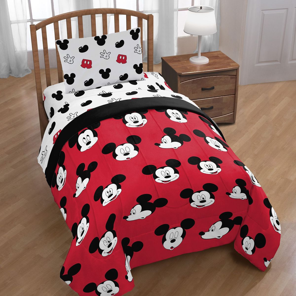 [RDY] [送料無料] Disney Mickey Mouse Cute Faces 5 Piece Full Bed in a Bag（キュートフェイス 5 ピ..