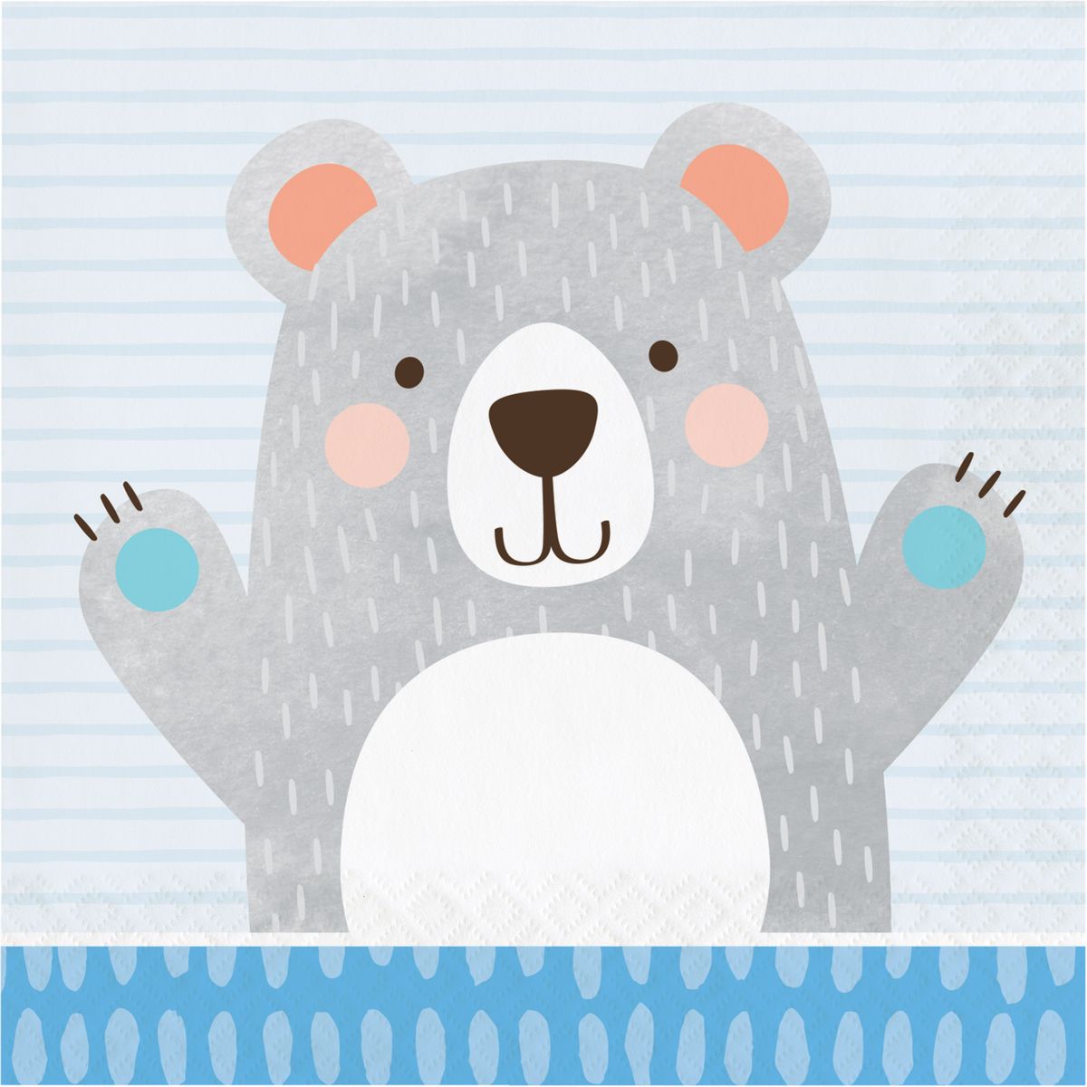 [RDY] [̵] ٥ѡƥڡѡʥץ 48 24̾ [ŷ] | Bear Party Paper Lunch Napkins 48 Count for 24 Guests