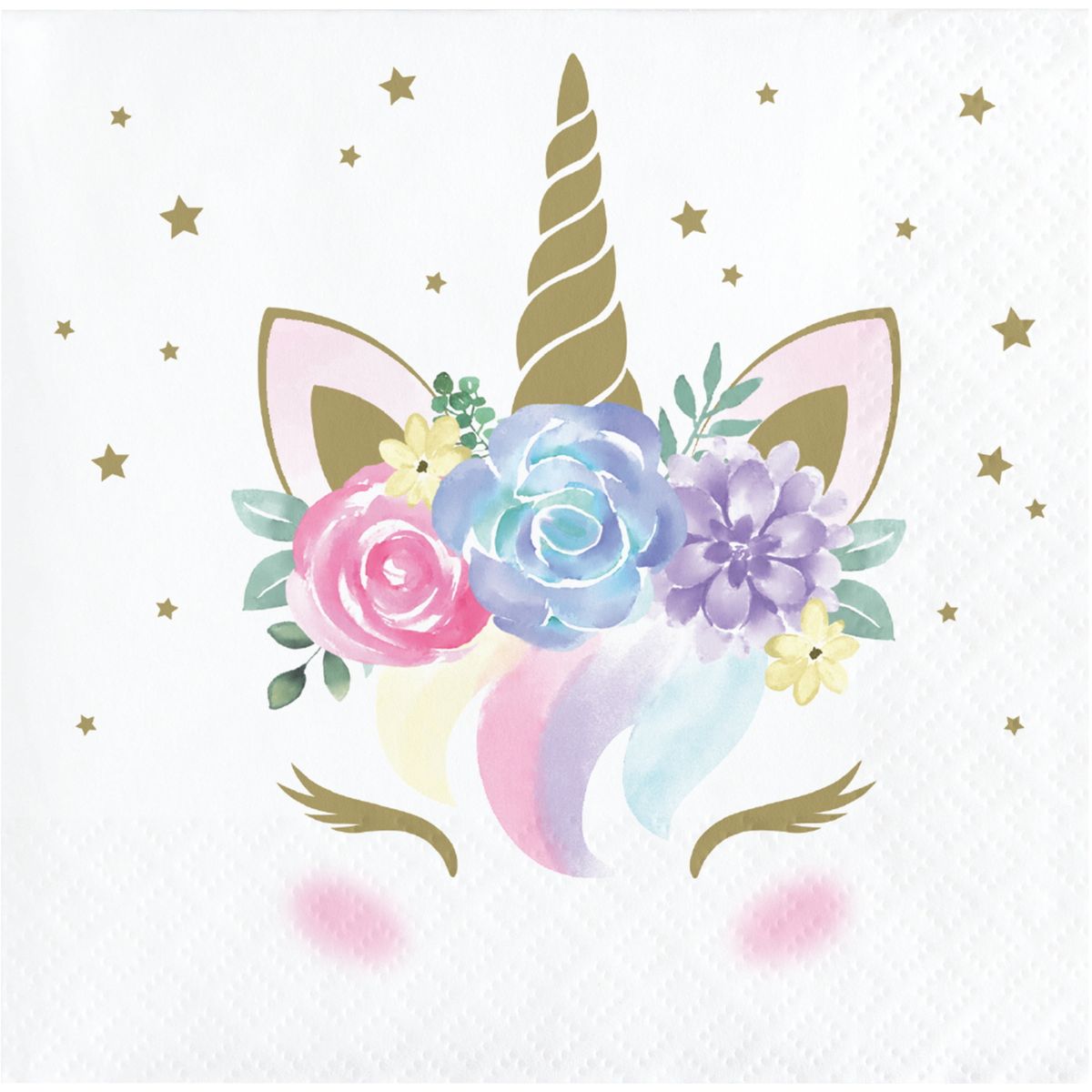 [RDY] [̵] ˥٥ӡʥץ48 24̾ [ŷ] | Unicorn Baby Shower Paper Beverage Napkins 48 Count for 24 Guests