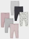 [送料無料] Wonder Nation ベビーガール用カフ付きアクティブパンツ 6枚組 [楽天海外通販] | Wonder Nation Baby Girl Active Pant With Cuff, 6-Pack