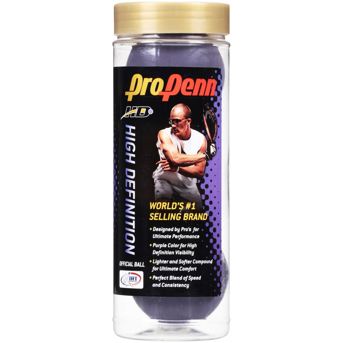 [送料無料] Penn Head? Pro ? High Definition Official Racquetballs 3 Count Container（ヘッドプロ・ラケットボール・ハイディフィニション・オフィシャル・コンテナ）。 Penn [楽天海外通販] | Penn Head? Pro