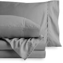 [] Bare Home }CNt@Co[V[cZbgiCgO[jAVɂȂɂAfB[v|PbgAcC [yVCOʔ] | Bare Home Light Gray Microfiber Sheet Set, Wrinkle Resistant, Deep Pocket, Twin