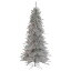 [̵] 7.5'äƾȤ餵줿Υ󥵥ξκ٤͹Ūʥꥹޥ ĥ꡼-Τʥ饤 [ŷ] | 7.5' Pre-Lit Silver Tinsel Pine Slim Artificial Christmas Tree - Clear Lights