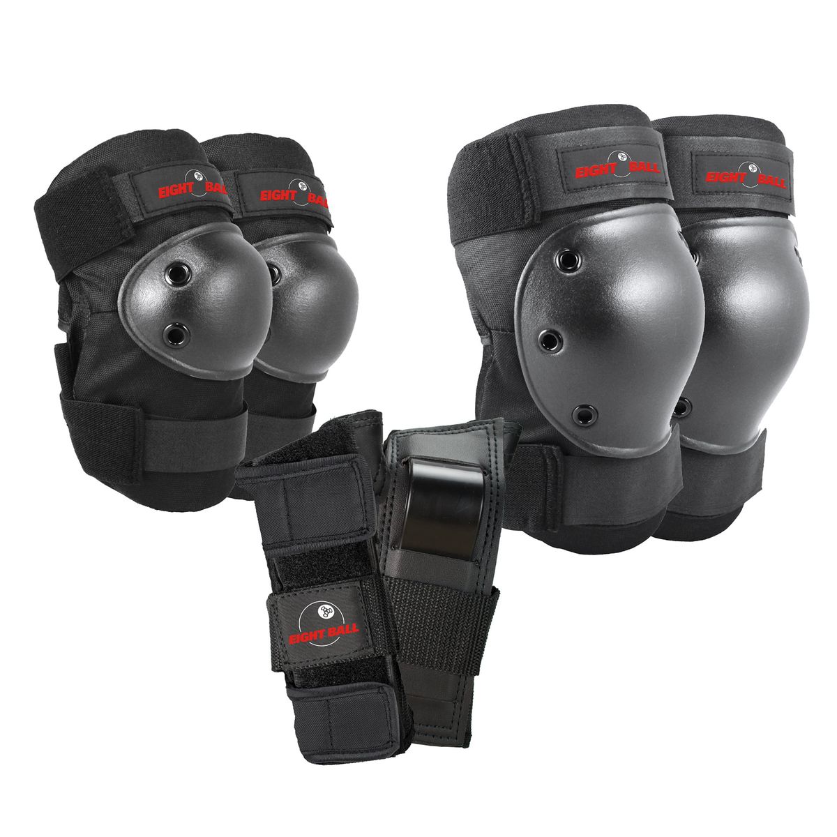 [RDY] [̵] Eight Ball å5ץ饹 ݡĥˡѥå 3ĥå ֥å [ŷ] | Eight Ball Kids 5 Plus Sport Knee Pad, Set of 3, Black