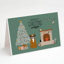 [RDY] [送料無料] Caroline's Treasures Flashy Fawn Boxer Christmas Greeting Cards with Envelopes, 5