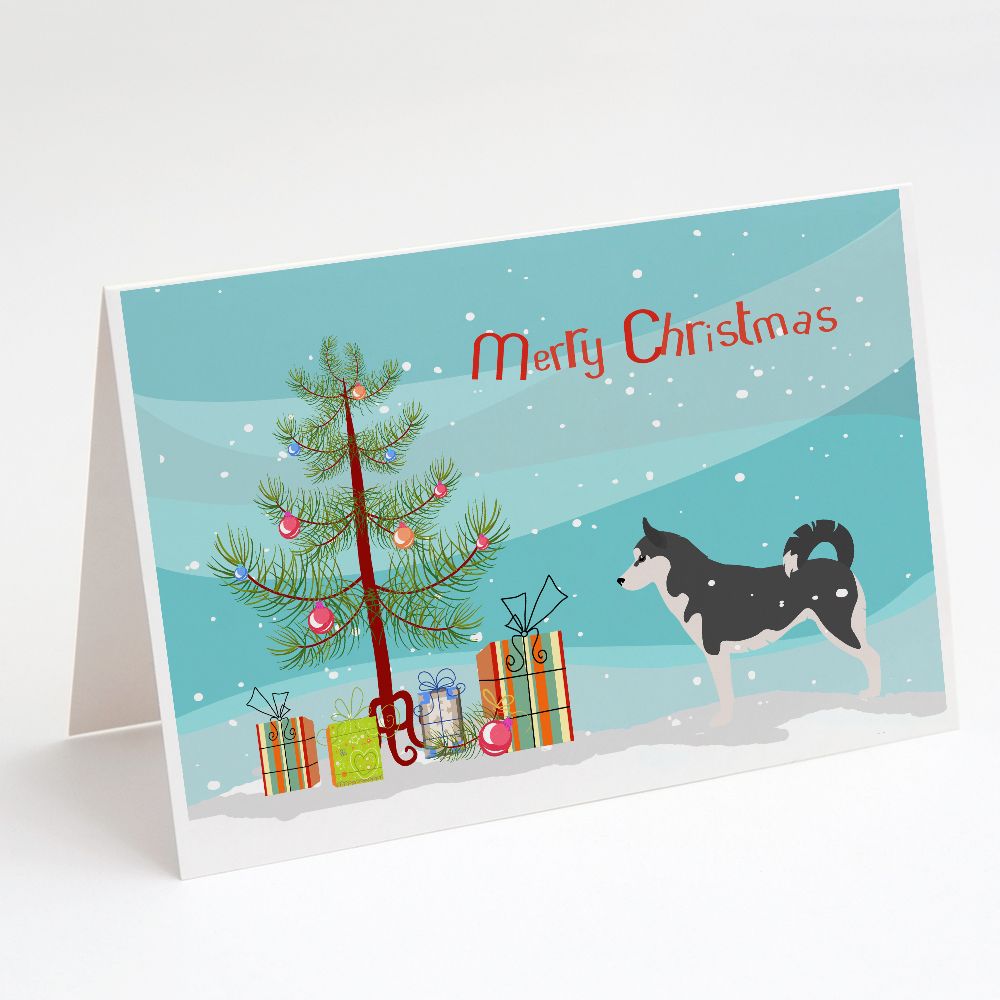 [送料無料] Caroline's Treasures シベリアンハスキー クリスマス 封筒付きグリーティングカード 5インチ x 7インチ（8枚組） [楽天海外通販] | Caroline's Treasures Siberian Husky Christmas Christmas Greeting