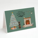 [RDY] [送料無料] Caroline's Treasures マンチェスター・テリア クリスマスカード（封筒付き）、5インチ x 7インチ（8カウント [楽天海外通販] | Caroline's Treasures Manchester Terrier Christmas Greeting Cards withの商品画像