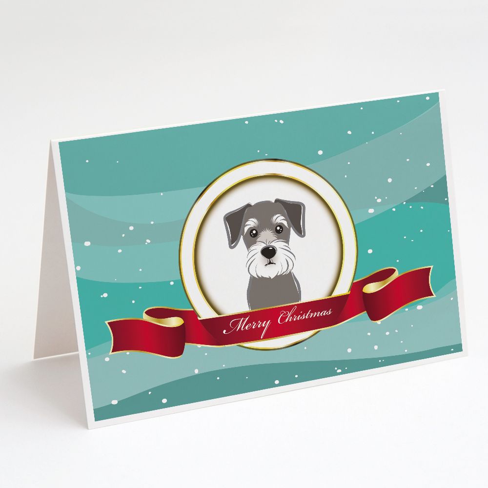 [RDY] [送料無料] Caroline's Treasures シュナウザー・クリスマス・グリーティングカード（封筒付）、5インチx7インチ（8枚組 [楽天海外通販] | Caroline's Treasures Schnauzer Christmas Greeting Cards with Envelopes