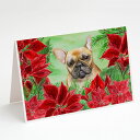 [] Caroline's Treasures t`uhbO |CZ^X NX}XJ[h t 5C` x 7C`i8gj [yVCOʔ] | Caroline's Treasures French Bulldog Poinsettas Christmas Greeting C