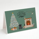 [RDY] [送料無料] Caroline's Treasures パグ クリスマスカード（封筒付き）、5インチ x 7インチ（8カウント [楽天海外通販] | Caroline's Treasures Pug Christmas Greeting Cards with Envelopes, 5
