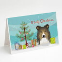 [RDY] [送料無料] Caroline's Treasures シェルティ クリスマスカード（封筒付き）、5インチ x 7インチ（8カウント [楽天海外通販] | Caroline's Treasures Sheltie Christmas Greeting Cards with Envelopes, 5