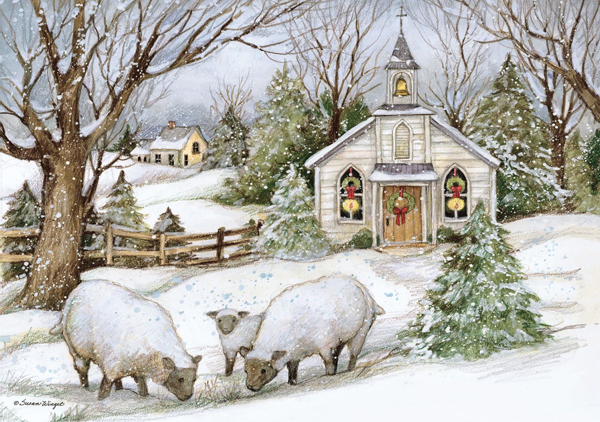 [RDY] [送料無料] プチクリスマスカード、放牧の朝 [楽天海外通販] | PETITE CHRISTMAS CARDS , GRAZING MORNING
