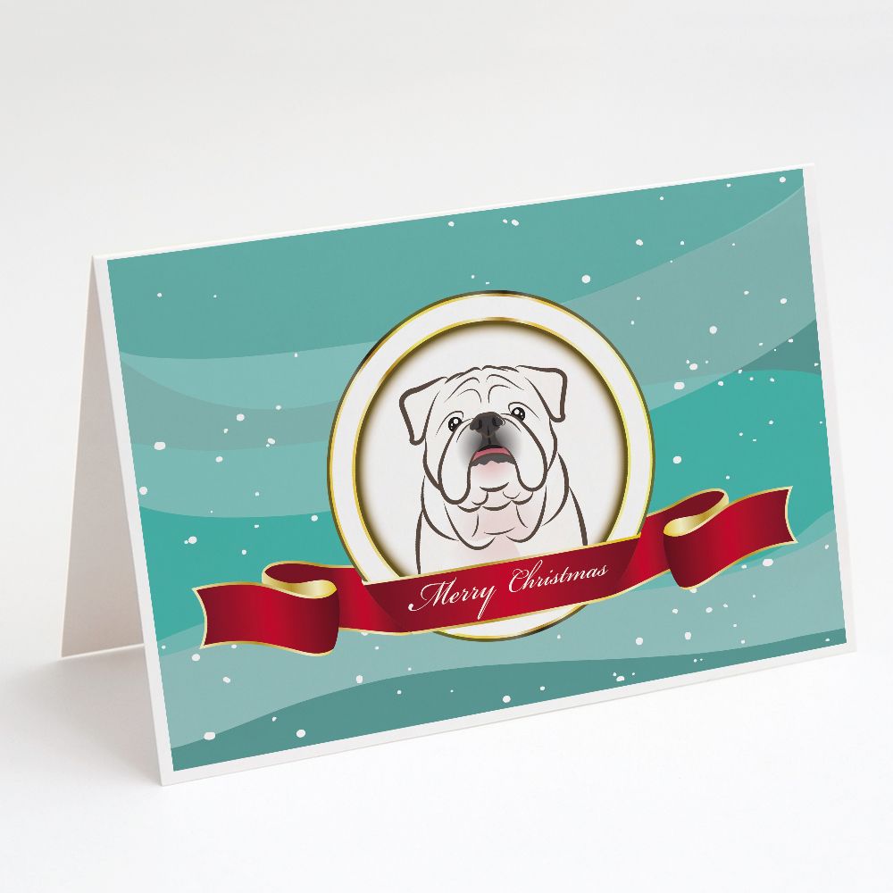 [RDY] [送料無料] Caroline's Treasures イングリッシュブルドッグのクリスマスカード（封筒付き）、5インチ x 7インチ（8カウント [楽天海外通販] | Caroline's Treasures English Bulldog Christmas Greeting Cards wit