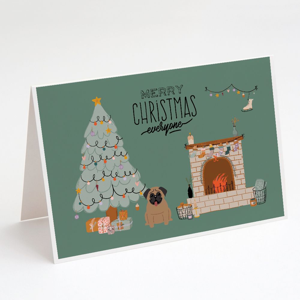 [RDY] [送料無料] Caroline's Treasures パグのクリスマスカード（封筒付き）、5インチ x 7インチ（8カウント [楽天海外通販] | Caroline's Treasures Pug Christmas Greeting Cards with Envelopes, 5" x 7" (8 Count)