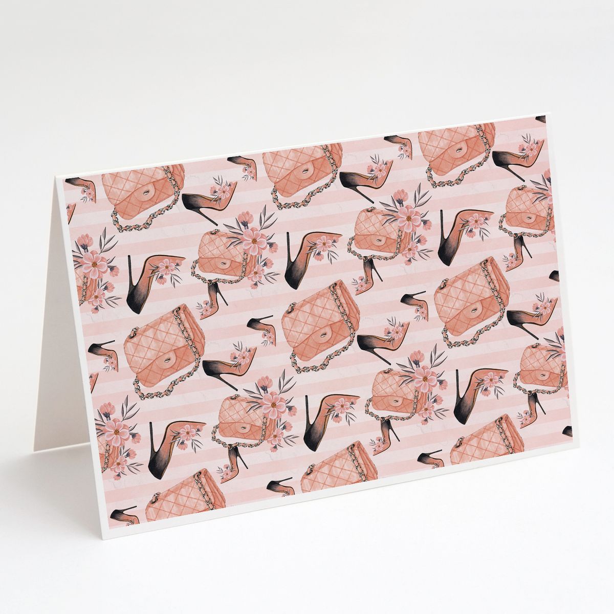 [送料無料] Fashion Diva Shoes and Purses Greeting Card and Envelopes Pack of 8 [楽天海外通販] | ..