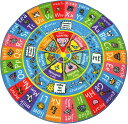 [送料無料] KC Cubs Playtime Collection ABC Alphabet, Seasons, Months and Days of The Week Educational Learning &amp; Game Round Circle Area Rug Carpet for Kids and Children Bedroom and Playroom [楽天海外通販] | KC Cubs Playtime Collection ABC Alphab