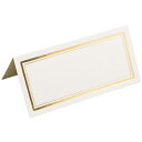 [送料無料] JAM Foldover Place Cards, 2x4.25, 100/Pack, Ivory with Gold Double Border. [楽天海外通販] | JAM Foldover Place Cards, 2x4.25, 100/Pack, Ivory with Gold Double Border