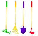 [送料無料] G &amp; F 商品名 JustForKids Kids Garden Tool Set Toy, Rake, Spade, Hoe and Leaf Rake, reduced size, 4-Piece. [楽天海外通販] | G &amp; F Products JustForKids Kids Garden Tool Set Toy, Rake, Spade, Hoe and Leaf Rake, reduced size, 4