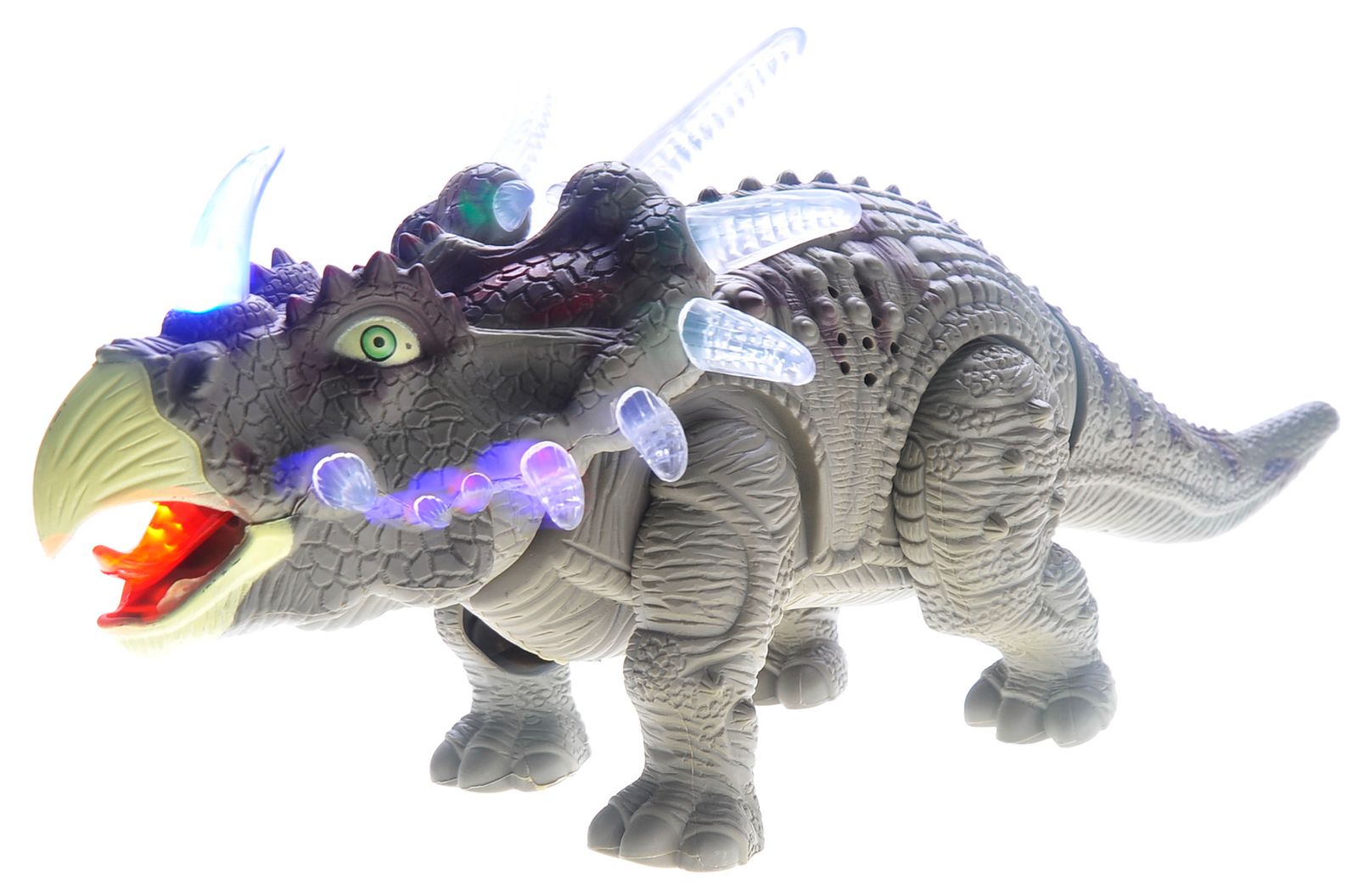 [] gPgvX ̂ CgTEht (O[) [yVCOʔ] | Walking Triceratops Dinosaur Toy With Lights And Sounds (Green)