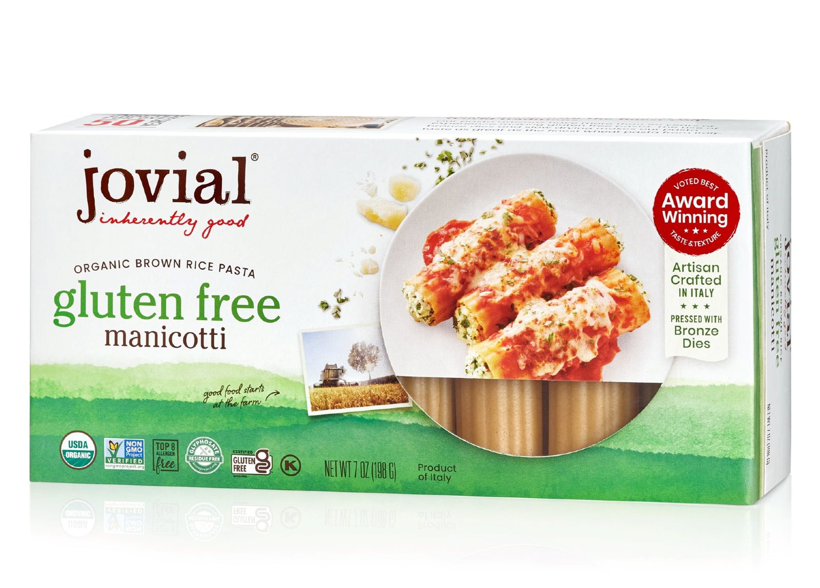 [送料無料] Jovial 100%オーガニック グルテンフリー 玄米マニコッティパスタ 7オンス [楽天海外通販] | Jovial 100% Organic Gluten-Free Brown Rice Manicotti Pasta, 7 oz
