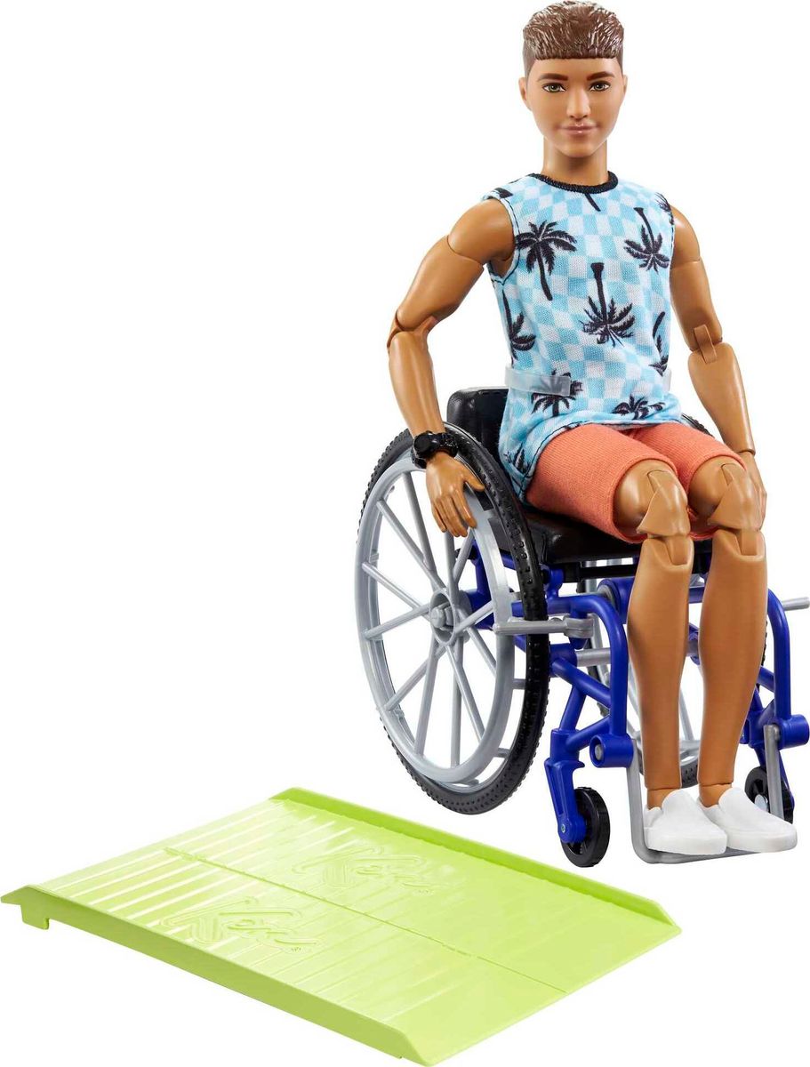 [] Ken Doll with Wheelchair &amp; Ramp, Barbie Fashionistas, Brunette [yVCOʔ] | Ken Doll with Wheelchair &amp; Ramp, Barbie Fashionistas, Brunette